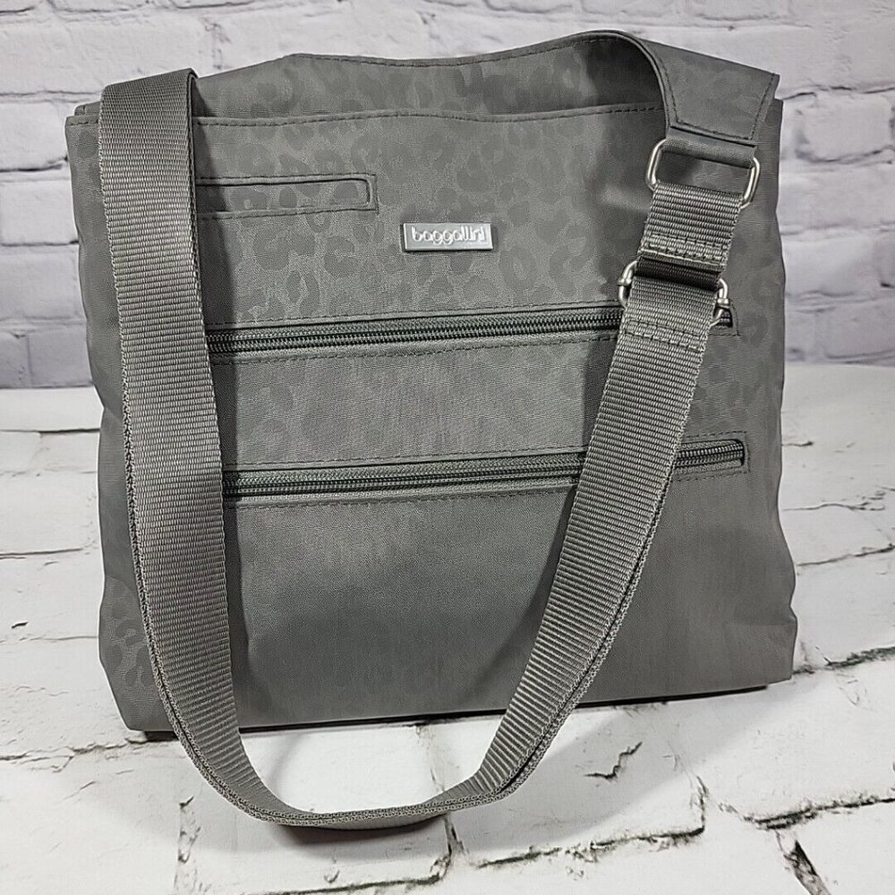 Baggalinni  Crossbody Bag Tote Bag Purse Womens Gray‎ Multi-Pocket